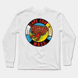 Cape Cod Vintage Style Decal Long Sleeve T-Shirt